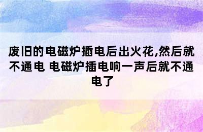 废旧的电磁炉插电后出火花,然后就不通电 电磁炉插电响一声后就不通电了